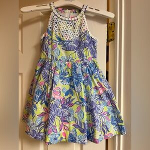 Lilly Pulitzer Kids Dress with Blue and Pink Floral